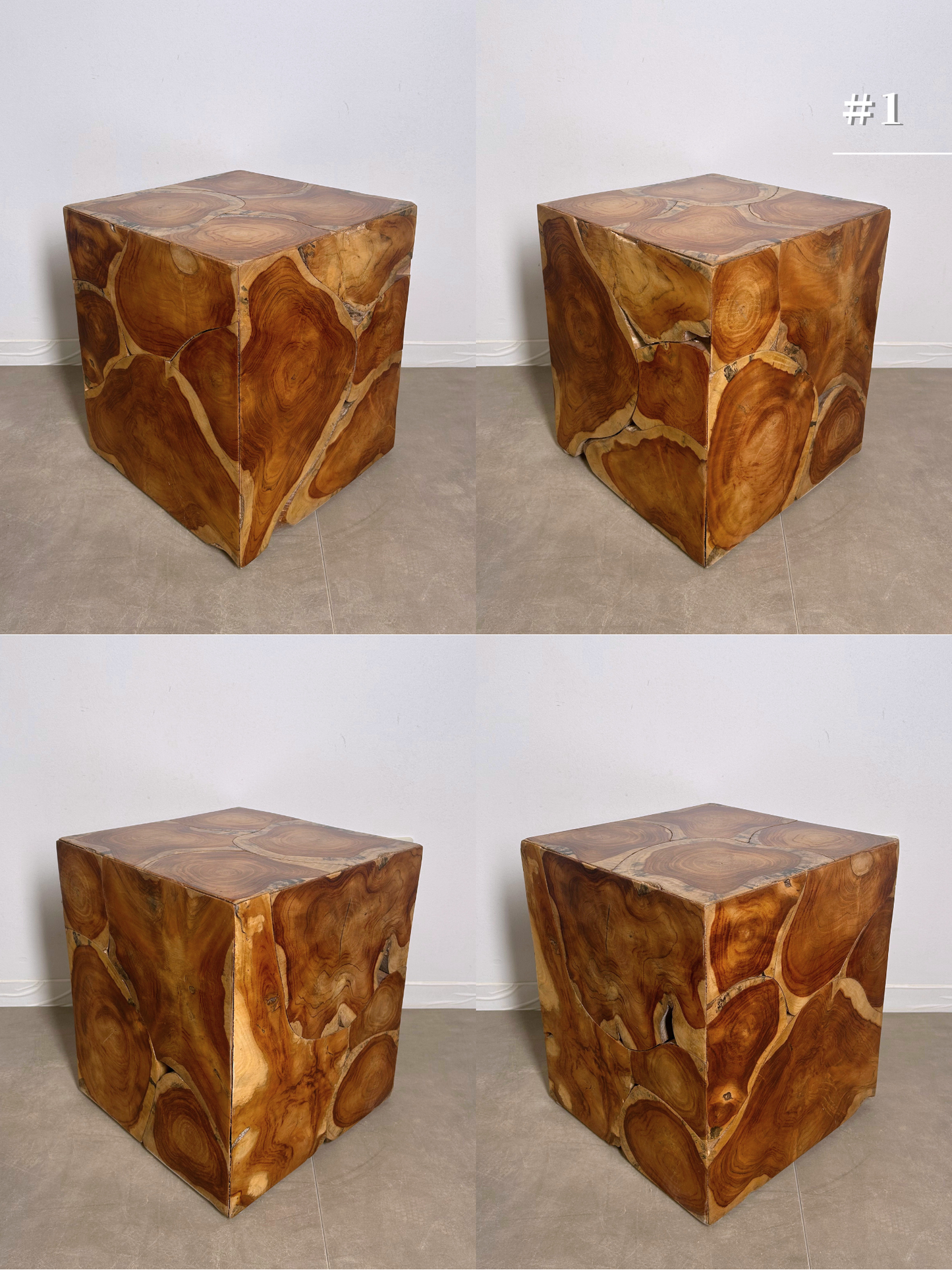 Teak Block Stool