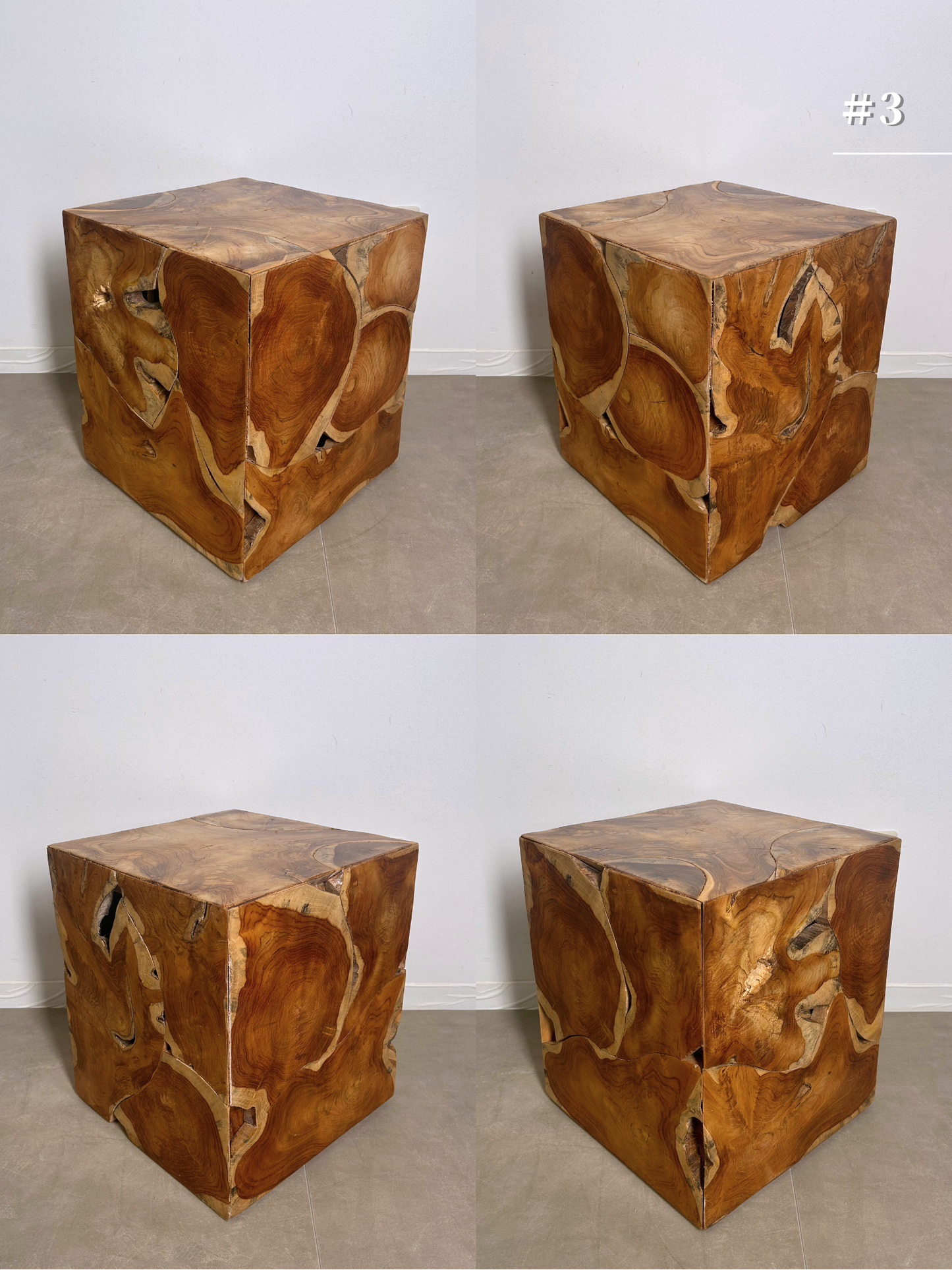 Teak Block Stool